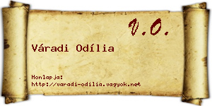 Váradi Odília névjegykártya